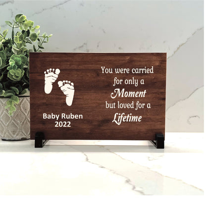 Baby Memorial - Sympathy Gift Bereavement Gift Miscarriage Gift - Loss of Baby - Condolence Gift - Personalized Wood Memorial for Baby Loss