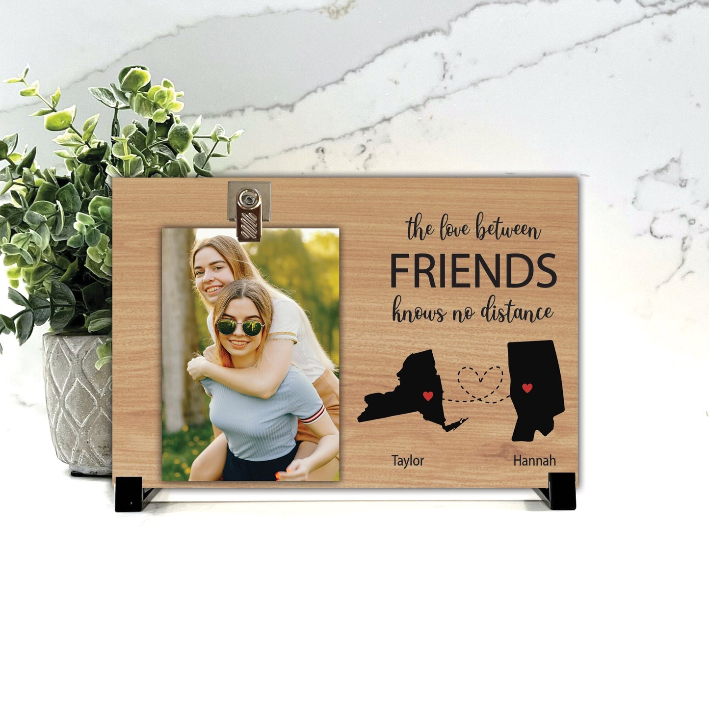 Friendship Frame, States apart, Valentine’s Day, Friendship states connected, Long distance love, birthday sign, Personalized Friends Frame