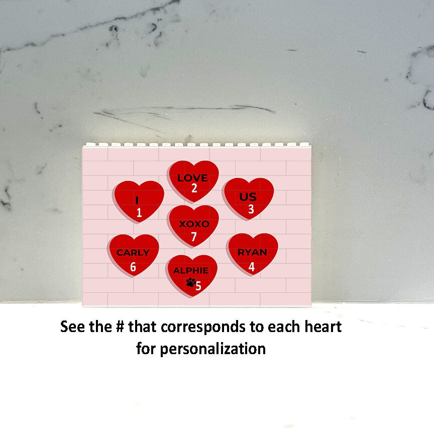Personalized Valentines Gift Puzzle, Heart Images Puzzle with your message, Custom puzzle for husband, wife, girlfriend, boyfriend