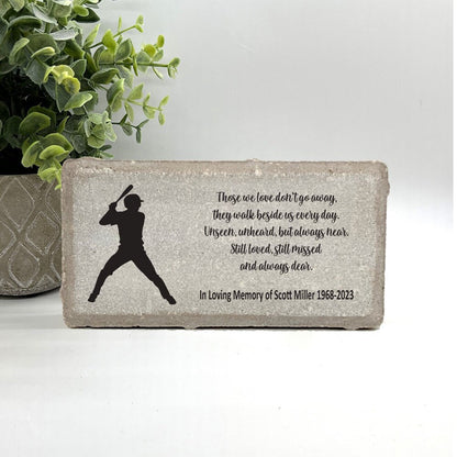 Baseball Player Memorial Gift - Memorial Stone - Sympathy Gift Bereavement Gift - Condolence Gift - Custom Memorial Gift- Funeral gift