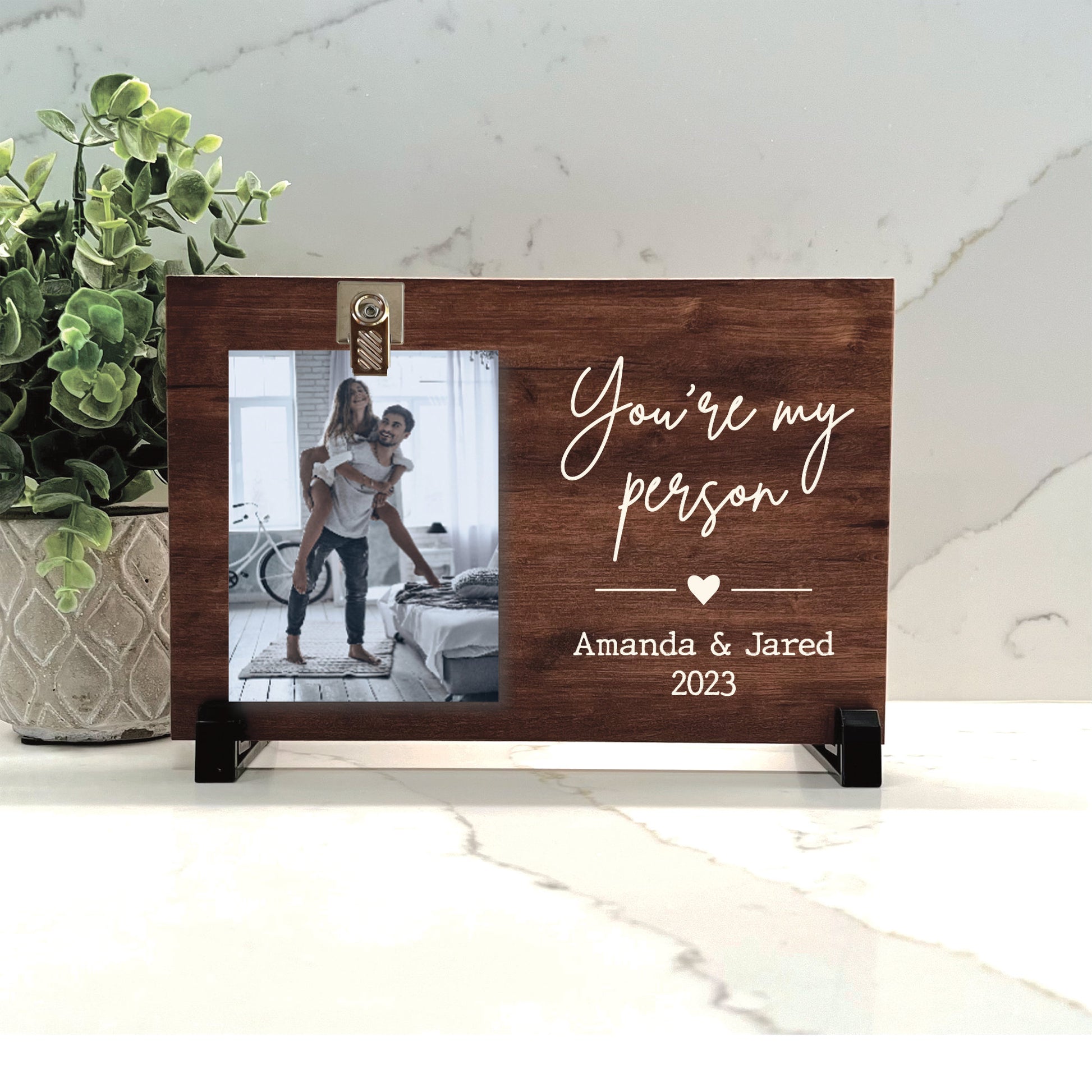 You&#39;re my Person, Personalized Wood frame, Engagement gift for couple, Wedding Gift, Wood color choice