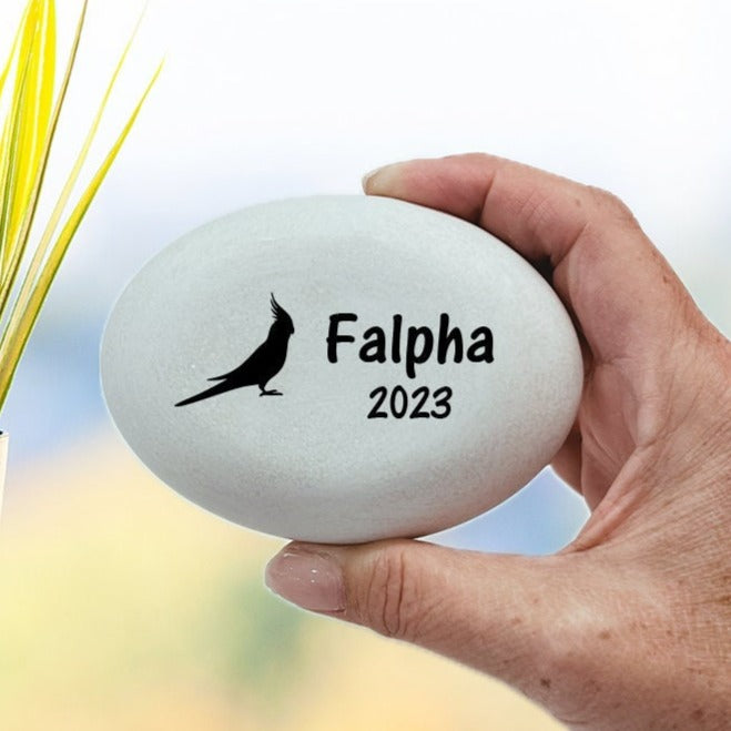 Cockatiel Memorial Stone- Personalized Pet Keepsake- Pet Loss Gift - Custom Cockatiel Sympathy Gift - Pet Bird Condolence Gift-