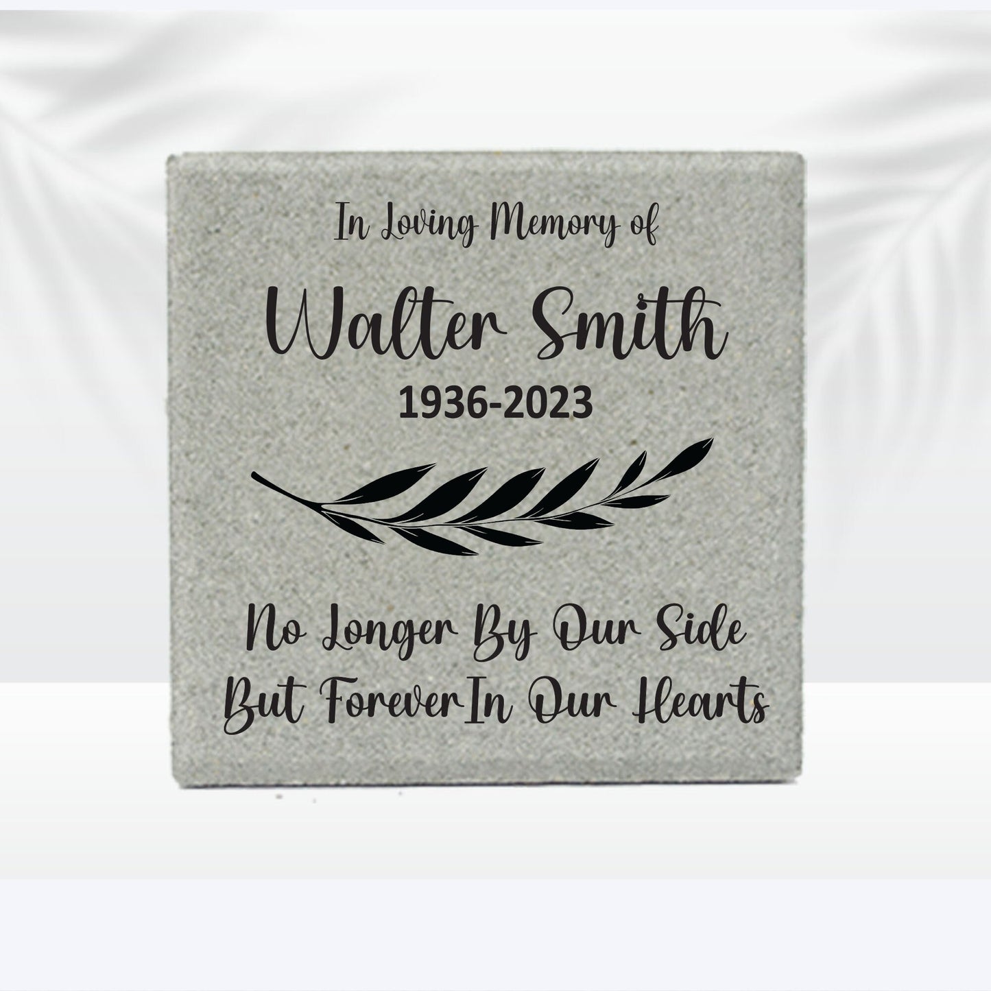 Memorial Stone - Sympathy Gift Bereavement Gift Funeral Gift - In Loving Memory - Condolence Gift - Custom Memorial Gift -12x12 Memorial