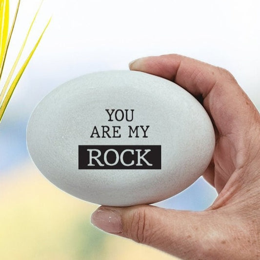 You are my rock, Custom handmade stone for indoors or outdoors, Gift for the rock in your life, Custom rock