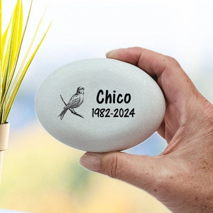 Bird Memorial Stone- Personalized Pet Keepsake- Pet Loss Gift - Custom Bird Sympathy Gift - Pet Bird Condolence Gift- Bird Burial Marker