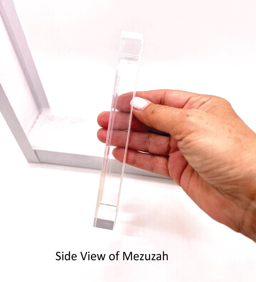 Mezuzah - Stained Glass Look Acrylic Mezuzah